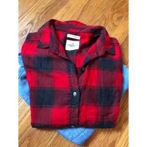AMERICAN EAGLE | Soft Boyfriend Flannel Size: S